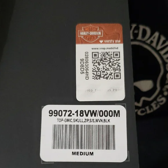 Harley-Davidson Biker Shirt Zip Front + Laced Corset Color: Black Size: M NWT - Picture 2 of 7